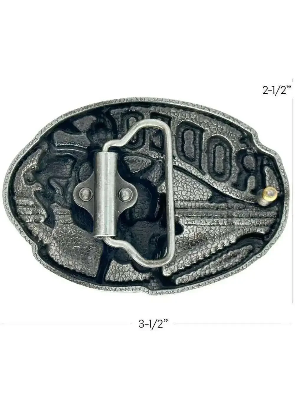 Rodeo Bull Rider Blue and Red Belt Buckle Cowboy